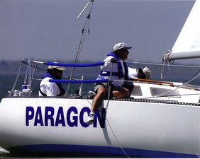 Closeup of Paragon sailboat